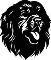 Tibetan Mastiff  silhouette portrait vector