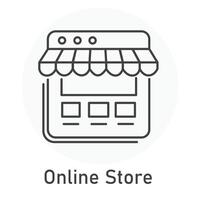 en línea Tienda vector ilustración icono diseño