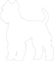 Kerry azul terrier contorno silueta vector