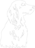 Gordon Setter  outline silhouette vector