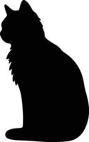 Sokoke Cat  black silhouette vector