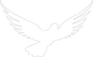 dove    outline silhouette vector