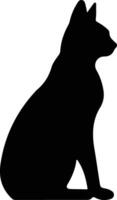Chartreux gato negro silueta vector