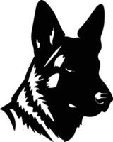 German Shepherd  silhouette portrait vector