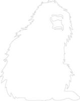 siamang   outline silhouette vector