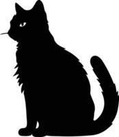 Australian Mist Cat  black silhouette vector