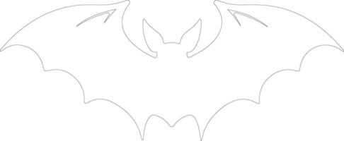 Bat  outline silhouette vector