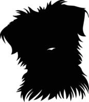 affenpinscher perrito silueta retrato vector