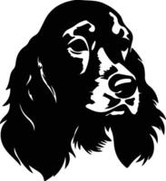 cocker spaniel silueta retrato vector