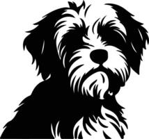 dandi dimont terrier negro silueta vector