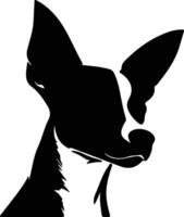Toy Fox Terrier  silhouette portrait vector