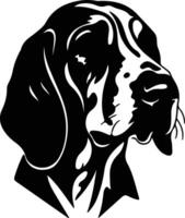 Coonhound silueta retrato vector
