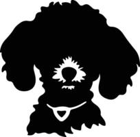 Toy Poodle  silhouette portrait vector