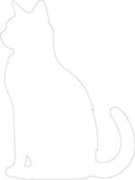 cat outline silhouette vector