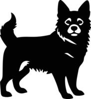 Swedish Vallhund   black silhouette vector