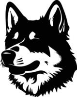 Swedish Vallhund  silhouette portrait vector