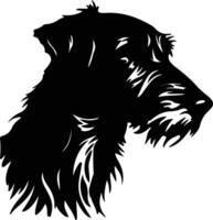 Scottish Deerhound  silhouette portrait vector