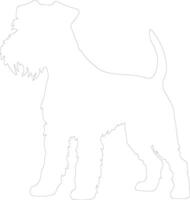 Welsh Terrier outline silhouette vector