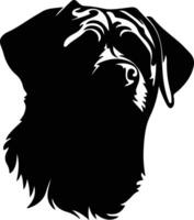 Rottweiler negro silueta vector