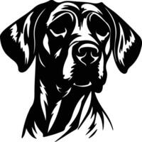 Rhodesian Ridgeback  silhouette portrait vector