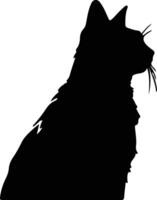 York Chocolate Cat  silhouette portrait vector