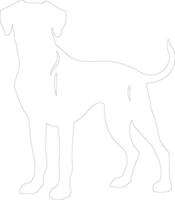 Rhodesian Ridgeback  outline silhouette vector