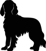 American Water Spaniel   black silhouette vector