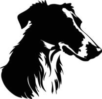 Borzoi  silhouette portrait vector