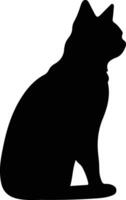 Colorpoint Shorthair Cat  black silhouette vector