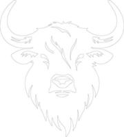 yak  outline silhouette vector