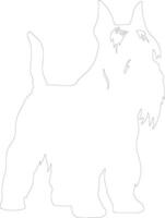 Giant Schnauzer  outline silhouette vector