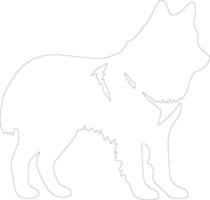 Akita  outline silhouette vector