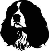 King Charles Spaniel  silhouette portrait vector