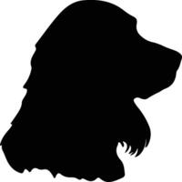 americano cocker spaniel negro silueta vector