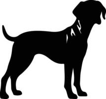 German Shorthaired Pointer   black silhouette vector