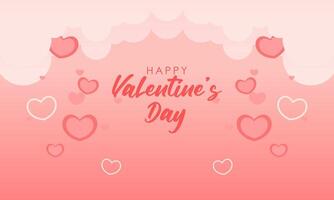 Happy Valentines Day. Celebrate Day Full of Love on February 14th Concept Illustration vector