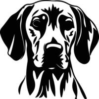 Weimaraner  silhouette portrait vector