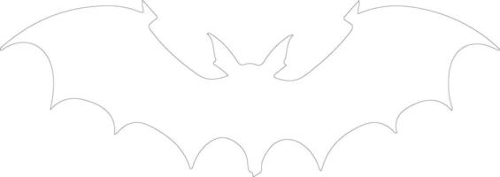 Bat  outline silhouette vector