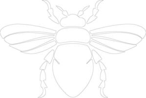 cicada outline silhouette vector