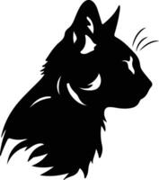 Sokoke Cat  silhouette portrait vector