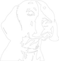 Beagle  outline silhouette vector