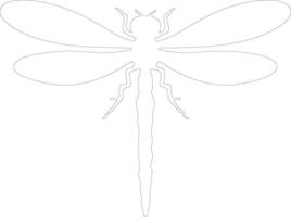 dragonfly   outline silhouette vector