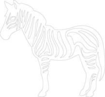 quagga    outline silhouette vector