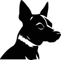 Toy Fox Terrier  silhouette portrait vector