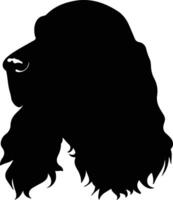 English Cocker Spaniel  silhouette portrait vector