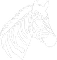 quagga    outline silhouette vector