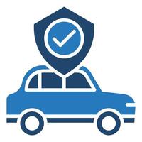 Auto Insurance icon line vector illustration