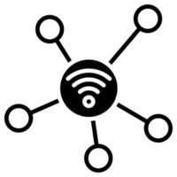 IoT Connectivity icon line vector illustration