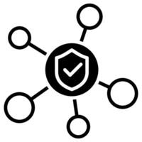 IoT Security icon line vector illustration