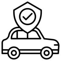 Auto Insurance icon line vector illustration